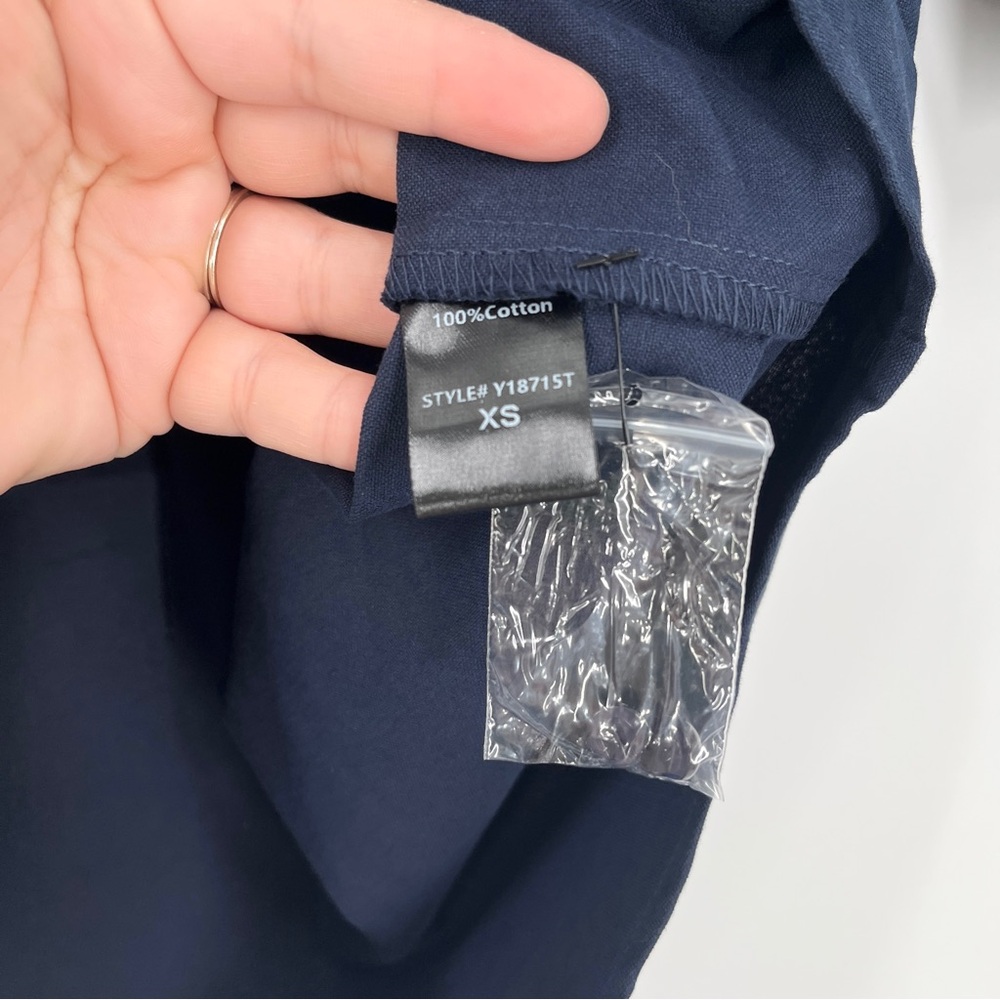 Tuckernuck POMANDER PLACE NWT French Navy Polly Shirt Dress Women’s Size XS - Picture 11 of 11